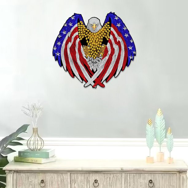 Cuadros Decorativos Diamante águila puntos arte hecho a mano hogar jardín decoración DQrwqpou embutido en tela