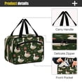 thumbnail image 4 of Travel Hanging Toiletry Bag with 4 Zipped Compartments Waterproof Makeup Accessories Spacious Cosmetic Bag Cartoon Geese Carrying Presents Large, 4 of 9