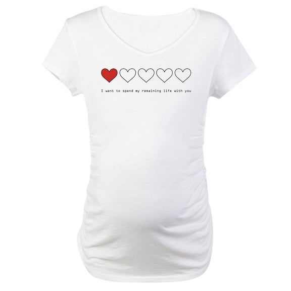 CafePress - Spend My Remaining Life With Maternity T Shirt - Cotton Maternity T-shirt, Cute & Funny Pregnancy Tee