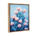 thumbnail image 4 of Stupell Industries Cactus & Rose Blossoms Botanical & Floral Painting Brown Floater Framed Canvas Art Print Wall Art, 17 x 21, 4 of 10