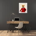 thumbnail image 3 of Fab Funky 12x14 White Modern Wood Framed Museum Art Print Titled - Fox Hunter 2 Portrait, 3 of 4