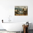 thumbnail image 5 of Acheng Wolf Canvas Print Wall Art Wild Animal Painting Picture Stretched and Framed for Living Room Bedroom Bathroom 20x16inch, 5 of 6