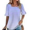 thumbnail image 2 of Half Sleeve Top for Women Summer Dressy Casual Tunic Top, Limited Time Under 10 Dollars #10, 2 of 6