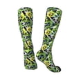 thumbnail image 4 of Vsdgher Football Doodle Print Thigh High Socks Extra Long Stretchy Sock Women Over Knee High Opaque Stocking Daily Wear, 4 of 8