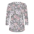 thumbnail image 4 of HomeGardon 3/4 Length Sleeve Womens Tops,Womens Shirts Women's Fashion Blouse Printed T-shirt Casual Top,S-XXXL, 4 of 5