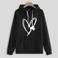 thumbnail image 5 of Brilliant Two Piece Outfits Women Plus Size Fall Women's Casual Print Hooded Drawstring Loose Long Sleeve Sweatshirt Tops and Long Pants Set Suits Black S, 5 of 5