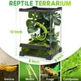 thumbnail image 5 of NEPTONION Mini Reptile Glass Terrarium 8"x8"x12" with Aluminum Alloy Frame, Single Swinging Door, 5 of 6
