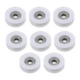 thumbnail image 1 of 8 Pack 6 x 23 x 7.2mm U Forme Roulement à Billes Porte Fenêtre Guide Poulie Blanc, 1 of 5