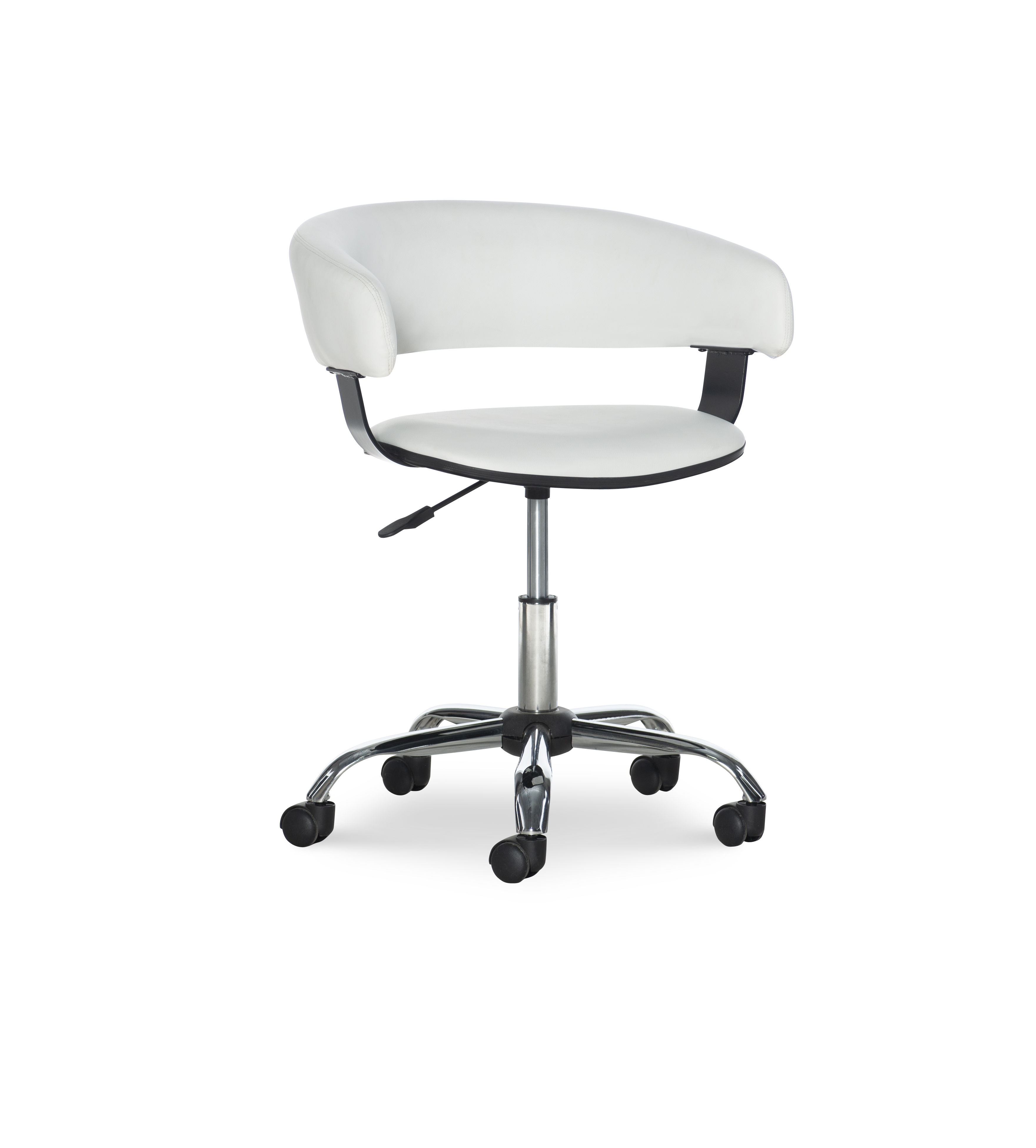 white nellie velvet office chair