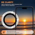 thumbnail image 3 of 1 Set of Bling Diamond Camera Lens Protector for iPhone 15 Pro, HD Clear Tempered Glass Metal Camera Lens Protection Cover, Case Friendly, Scratch Proof for iPhone 15 Pro, Silver, 3 of 5