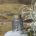 thumbnail image 5 of Northlight 10" Iced Winter Scene Christmas Pillar Candle Holder Lantern with Handle - Silver White, 5 of 5