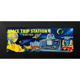 thumbnail image 2 of Retrobot 14x8 Black Modern Framed Museum Art Print Titled - Space Trip Station Electro Toy, 2 of 5