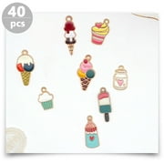 UPKOCH cute keychain charms Alloy Multi-colored 40Pcs