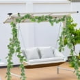 thumbnail image 2 of Nvzi 4-piece artificial turtle back bamboo leaf vine, 5.9-foot false hanging plant vine, used for garden porch, terrace, jungle banquet party, beach birthday indoor and outdoor decoration, 2 of 4