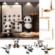 thumbnail image 3 of Ruifaya Bandeja con forma de panda, escultura para la entrada, llavero, figura de animal para el hogar, 3 of 7