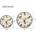 thumbnail image 2 of Yellow Black Pineapple Arrows Pattern Wall Clock Silent Non Ticking 10 Inch Round Easy to Read for Home Office School Clock, 2 of 7