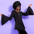 thumbnail image 4 of Set de disfraces Jexine para Halloween de los 70, Disco Party, para mujer, color negro, 4 of 7