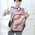 thumbnail image 6 of FORMRS School Backpack 17" Student Travel Bag with Laptop Compartment, Pink Brown Pattern, 6 of 7