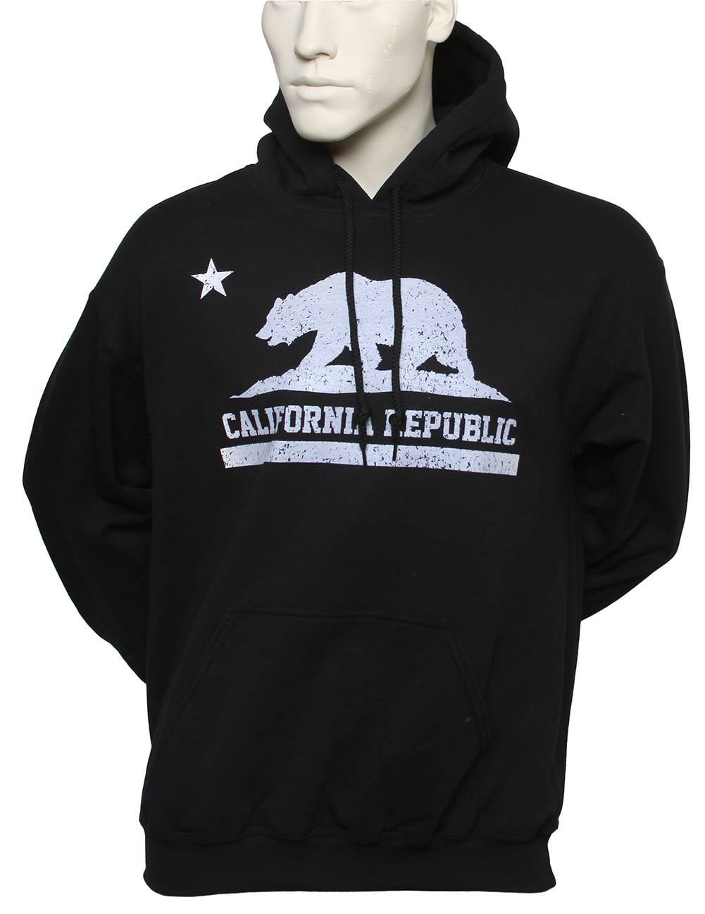 Awkwardstyles - Sudadera Con Capucha Con Diseño De Oso De La República De California, Negro, 5XL