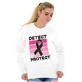 thumbnail image 4 of Detect Protect Breast Cancer Aware Women Plus Size Crewneck Sweatshirt Brisco Brands 3X, 4 of 5