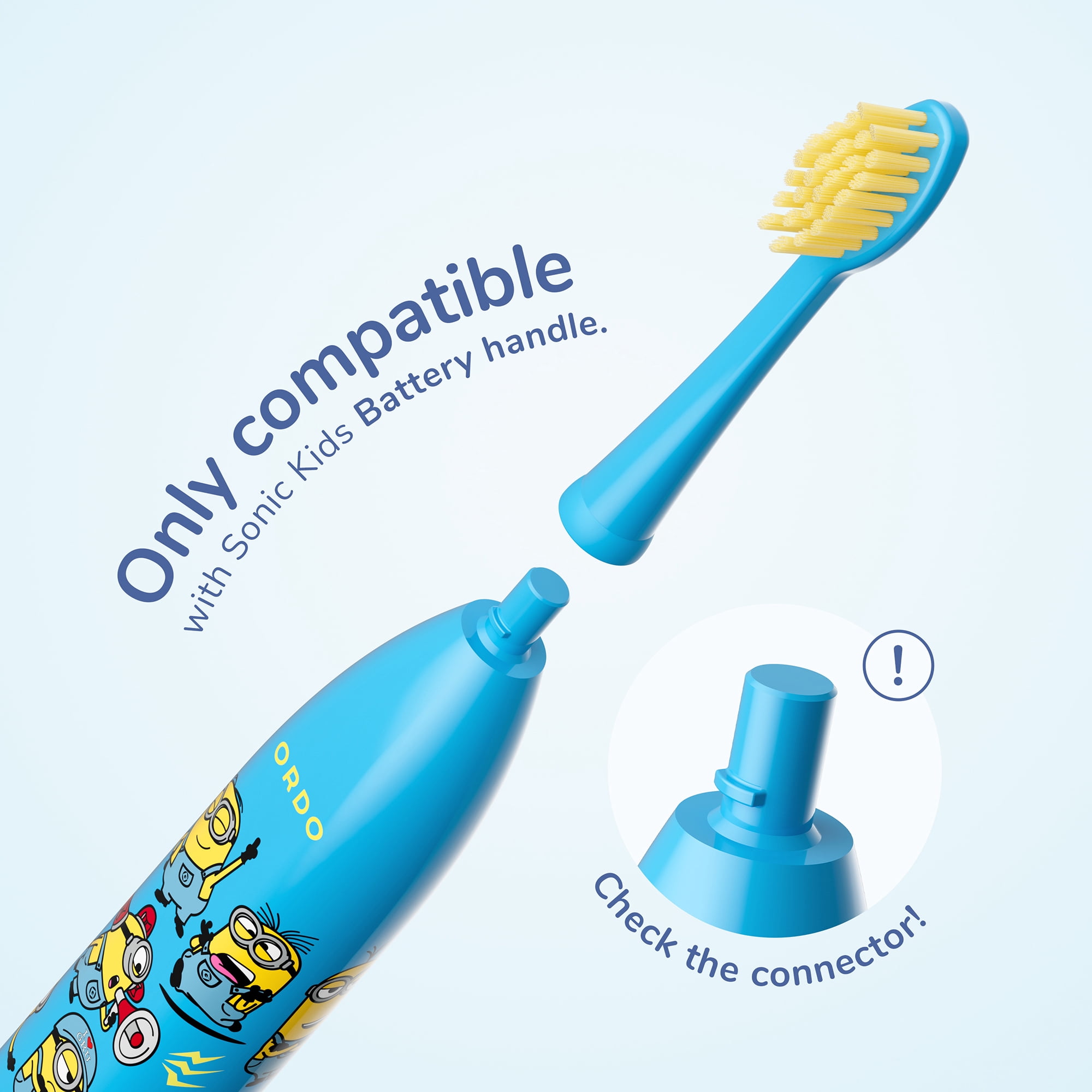 Ordo Sonic Kids Battery - Brush Heads - Minions 02 - 2 Pack