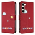 thumbnail image 6 of Allytech for Samsung Galaxy S23 Plus Case, Luxury PULeather Wallet Flip Protective Case Cover with  Card Slots Shockproof Protective Case Kickstand Strap - Red, 6 of 8