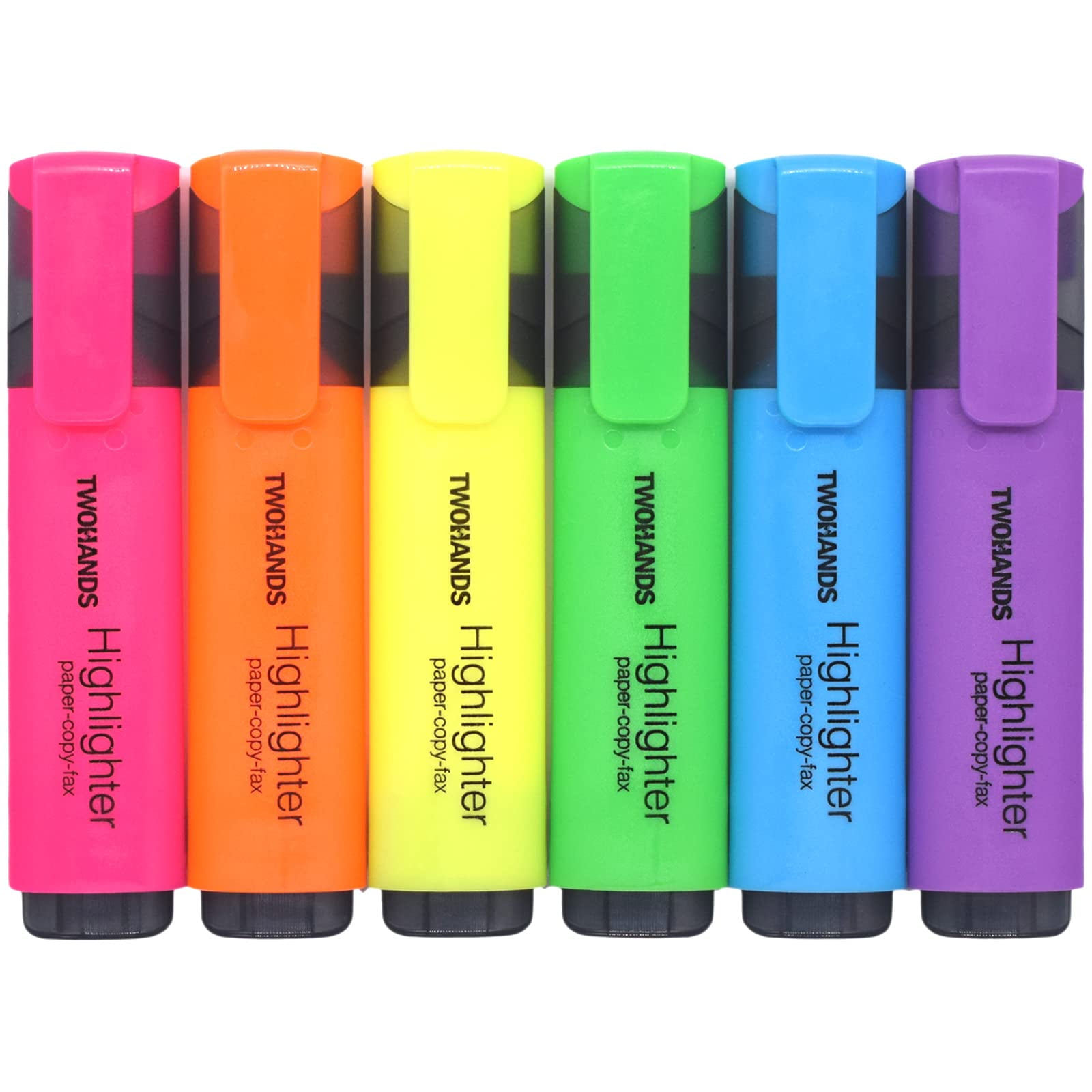 Highlighters,6 Assorted Colors,Chisel Tip Marker Pens,for Adults & Kids