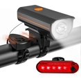 thumbnail image 1 of Luces delanteras y traseras recargables para bicicleta con timbre eléctrico - Bicicleta LED, 1 of 5