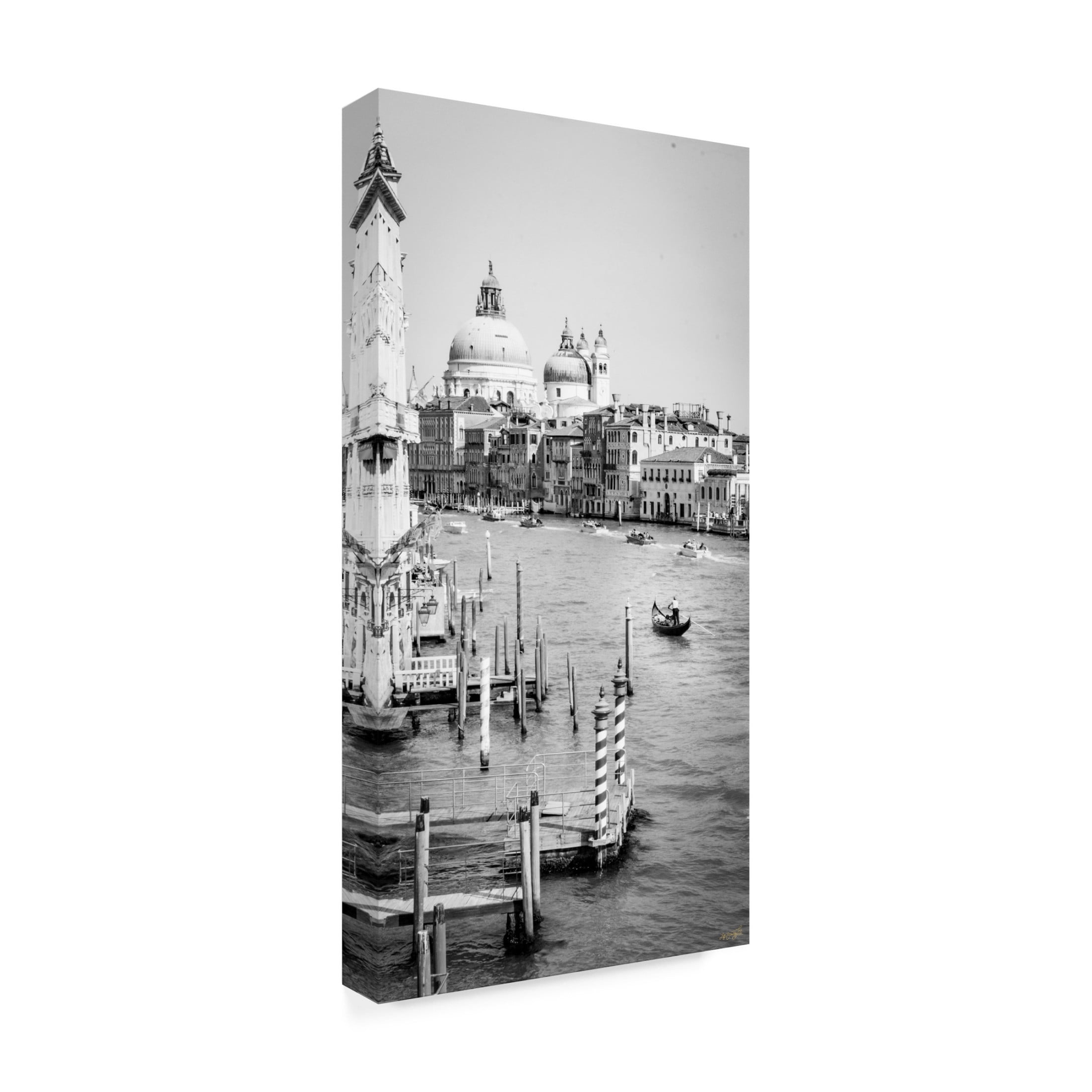 Canvas Wall Art - Life BeautifuLEE 'Venice Grand Canal Vintage' Wall Art for Living Room, Bedroom, or Office Décor by Trademark Fine Art - 10 x 19 Inches