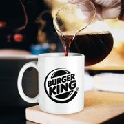 White Mug Fad Burger King Logo Black