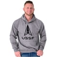thumbnail image 5 of USSF Logo United States Space Force Hoodie Sweatshirt Women Men Brisco Brands M, 5 of 6