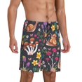 thumbnail image 2 of Fotbe Mushrooms Snails Butterflies Pantalones Cortos de Pijama para Hombre, Ropa de Dormir, Pantalones de Pijama Cortos para Hombre-3X-Large, 2 of 6