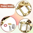 thumbnail image 3 of TISHITA Guitar Tremolo Vibrato Bridge Tailpiece, Archtop Big Rocking Rod Pulling String Board, Hand Crank Replacement Tremolo Unit Gold, 3 of 8