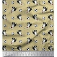 thumbnail image 1 of Soimoi Cotton Poplin Fabric Football & Pointer Dog Print Fabric by The Yard 56 Inch Wide, 1 of 1