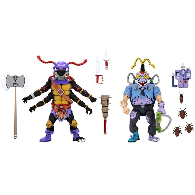Teenage Mutant Ninja Turtles 1990 Cartoon 7 Inch Action Figure 2-Pack - Antrax & Scumbag