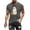 Dark Gray, variant on Halloween T-shirt for Men, Military Green Printed Round Neck Short Sleeve Cotton Blend Top, Casual Daily Wear, Hand Wash Cold