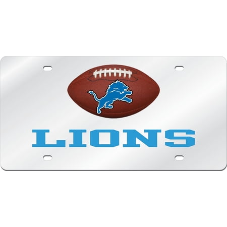 Stockdale Lions Football Deluxe Silver Laser Cut Acrylic Inlaid License Plate Tag