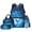 Blue Galaxy Butterfly, variant on Galaxy Wolf 4 Piece Kids Backpack Set for Boys 17 Inch Lightweight School Backpack with Lunch Bag, Pencil Case & Water Bottle Cover Cartoon Daypack for 9-12 Years Old