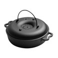 thumbnail image 3 of yotijay Cast Iron Serving Pot Cookware Roaster Pot for Outdoor Barbecue Home Picnics 28cm, 3 of 9