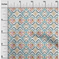 thumbnail image 2 of oneOone Tissu en Coton Vert Sarcelle Foncé Ikat pour Robe Tissu Imprimé au Mètre 42 Pouces de Large, 2 of 5