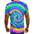 thumbnail image 4 of Njoeus Mens Undershirts Short Sleeve Tops Men's T-Shirt Abstract Tie-Dyed Blouses Short Sleeve Round Neck Fashion Casual Daily Holiday T-Shirt Top Blouses Mens Shirts, 4 of 5