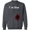 thumbnail image 2 of OXI Crewneck Sweatshirt - Basic Casual Sweatshirts for Men's and Women Fleece Sweatshirt Long Sleeve - Charcoal Medium, 2 of 2