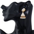 thumbnail image 3 of Guardurnaity 1 par de pendientes Retro de campana india, colgante de cristal de perla de diamante, pendientes de gota para mujer y niña, joyería Ropa, zapatos y accesorios Miscelánea, 3 of 6