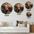 thumbnail image 4 of Designart "Chromatic Beauty African Woman IV" African American Woman Metal Round Art Print, 4 of 5