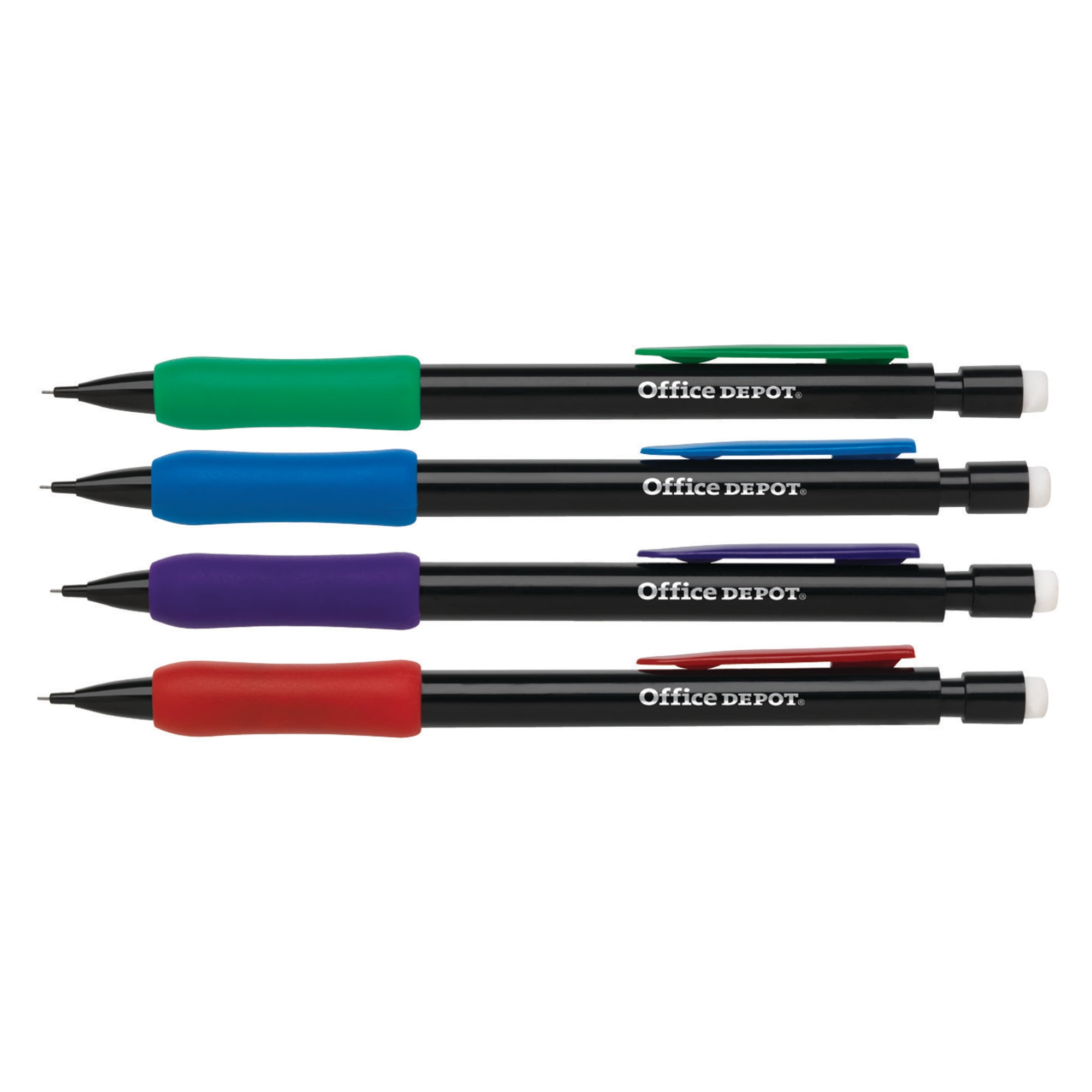 Office Depot Mechanical Pencils With Comfort Grip, 0.7 mm, Pack Of 12