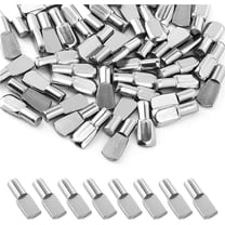 Pack of 100 Furniture Shelf Pegs Pins Shelf Supports Nickel Plated Metal