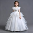thumbnail image 6 of Avrntaa Flower Girls Princess Dress Tulle Ruffle Puffy Hem Dresses Wedding Birthday Party Gown 4-14Y, 6 of 7