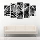 thumbnail image 2 of Cuadro decorativo cebras arte blanco y negro juego de 5 piezas 150x80 cm ideal para sala oficina estudio, 2 of 5