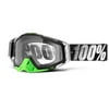 100% Racecraft 2013 MX Offroad Clear Lens Goggles Metal-Lime/Clear Lens