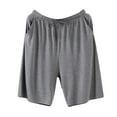 thumbnail image 2 of Ahuyic Plus Size Pants for Men,Mens Pants,Mens Solid Color Pajama Pants With Five Piece Length Thin Mens Home Clothing Home Pants Pajama Shorts,Silver,XXXXL, 2 of 4